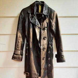 Jacket, coat Soïa & Kyo, leather black, X small.